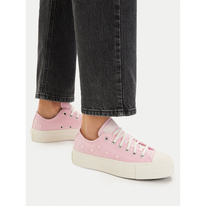 Trampki Converse Chuck Taylor All Star Lift Platform Beads A16108C Różowy - kobiece