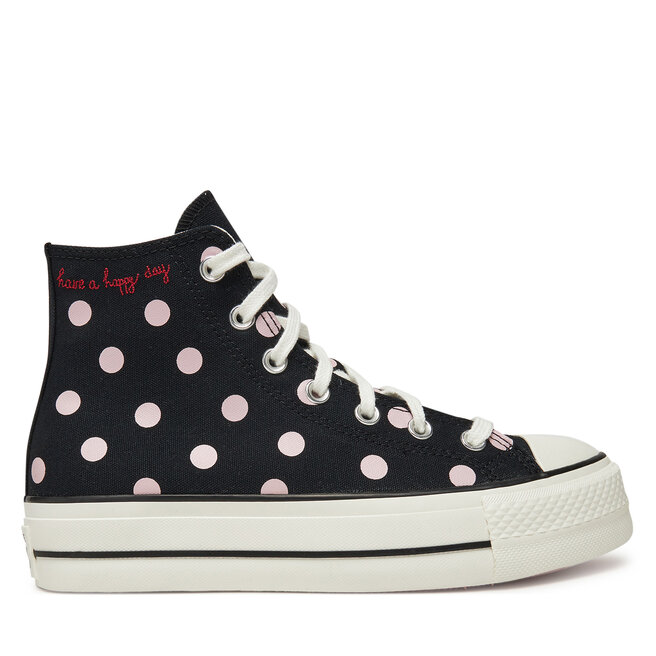 Trampki Converse Chuck Taylor All Star Lift Platform Polka Dots A10688C Czarny - kobiece