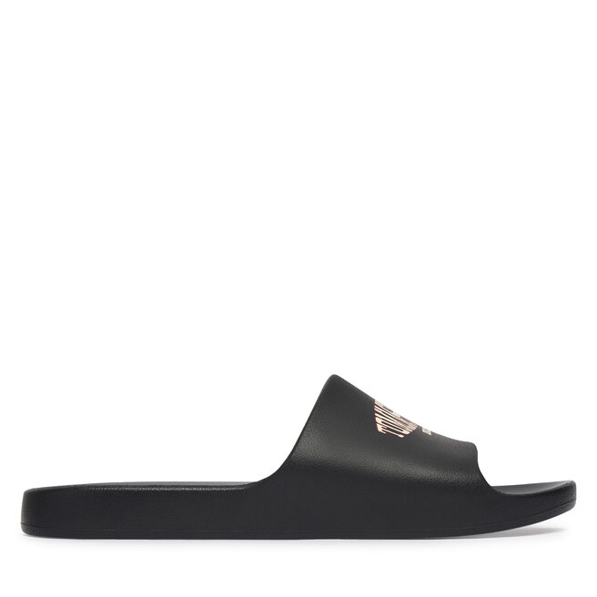 Klapki Tommy Jeans Wavy Flag Logo EM0EM01700 Czarny -