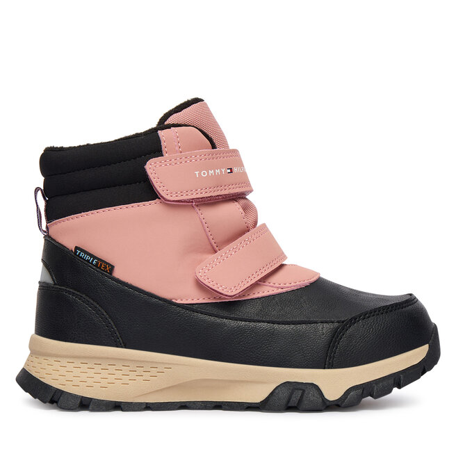 Śniegowce Tommy Hilfiger Velcro Bootie T1A5-34048-1592 S Czarny - dziewczęce