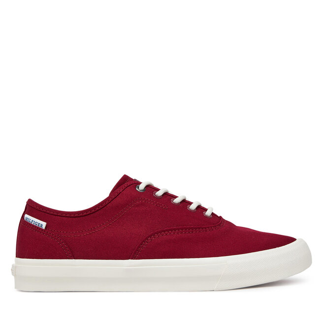 Tenisówki Tommy Hilfiger Hi Vulc Oxford Twill FM0FM05400 Czerwony - męskie