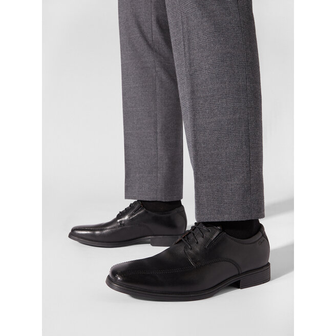 Półbuty Clarks Tilden Walk 261103107 Czarny - męskie