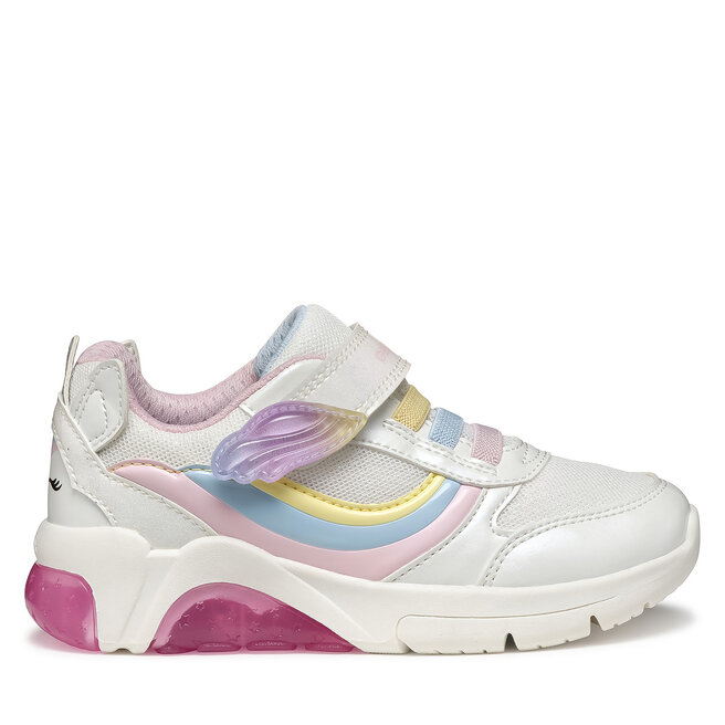 Sneakersy Geox J Fadinlight J55M4A 0KNGN C0653 D Biały - dziewczęce