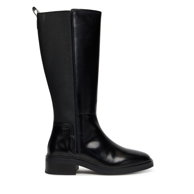 Kozaki Tommy Hilfiger Th Minimal Abrasivato Long Boot FW0FW08979 Czarny - kobiece