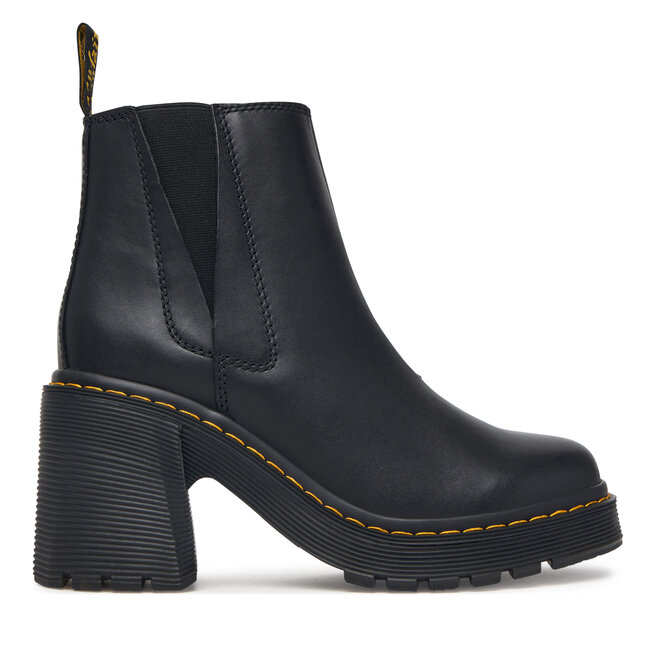 Botki Dr. Martens Spence Leather Flared Heel DM26440001 Czarny - kobiece