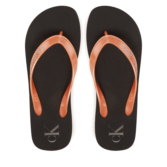 Japonki Calvin Klein Jeans Beach Sandal Monologo Tpu YW0YW01719 Złoty -