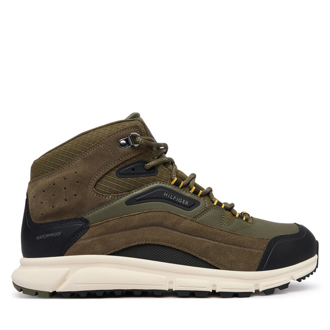 Sneakersy Tommy Hilfiger Wp Mix Chukka Runner FM0FM06022 Khaki - męskie