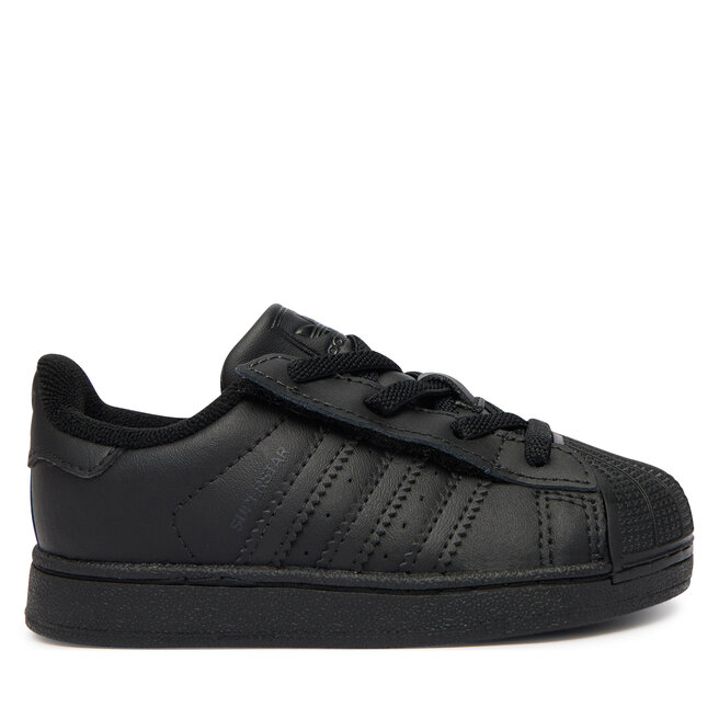 Sneakersy adidas Superstar II Comfort Closure Elastic Lace JR9415 Czarny - chłopięce