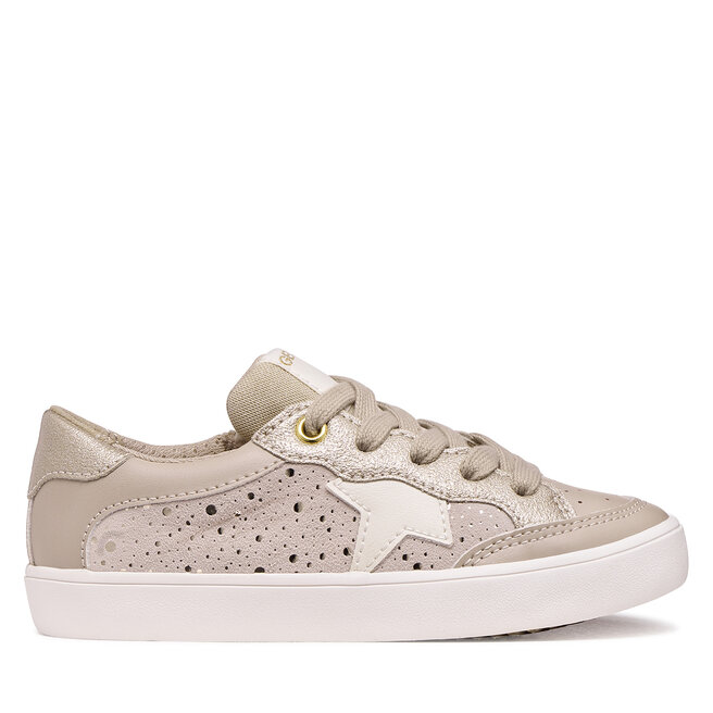 Sneakersy Geox J Gisli Girl J654NC 0BC07 C5000 S Beżowy - dziewczęce