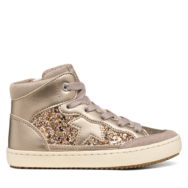 Sneakersy Geox J Kalispera Girl J664GB 0NFEW C6028 D Złoty - dziewczęce