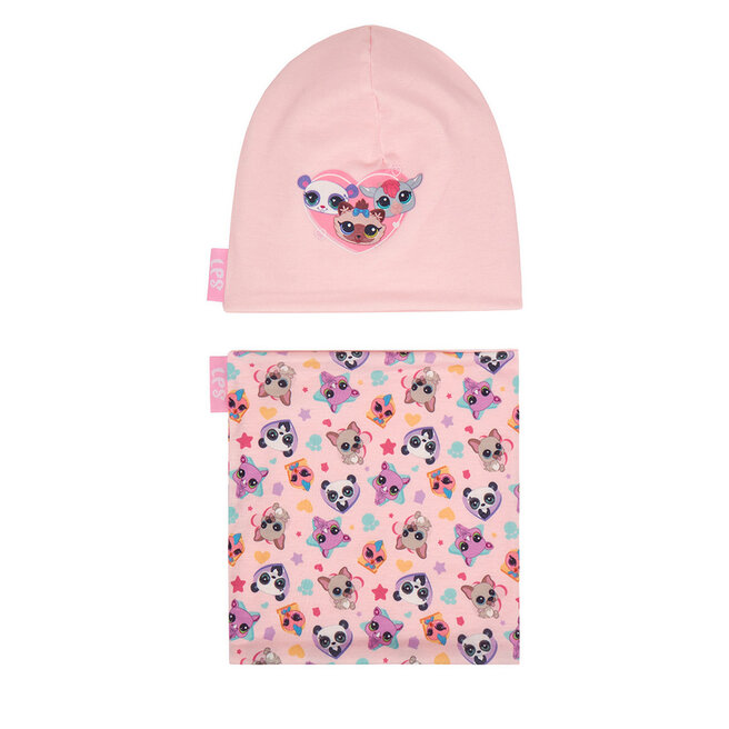 Komplet czapka i komin LITTLEST PET SHOP CEO-ACCCS-AW25-320LPS Różowy -