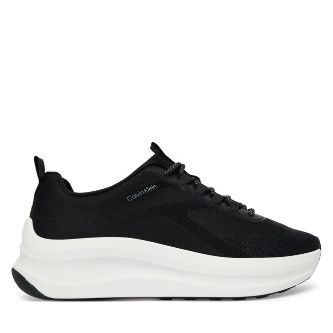 Sneakersy Calvin Klein Chunky Run Ckstripe Lup Sp Kn HW0HW03006 Czarny - kobiece
