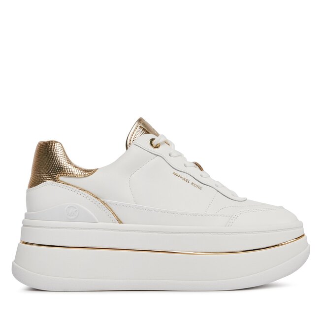 Sneakersy MICHAEL Michael Kors Hayes Lace Up 43R4HYFS2L Biały - kobiece
