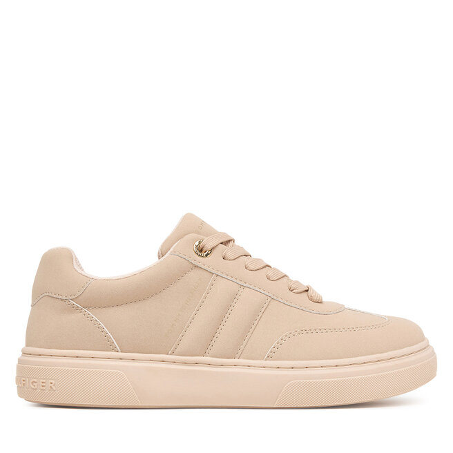 Sneakersy Tommy Hilfiger Low Cut Lace-Up Sneaker T3A9-35086-0315 D Beżowy jasny - dziewczęce