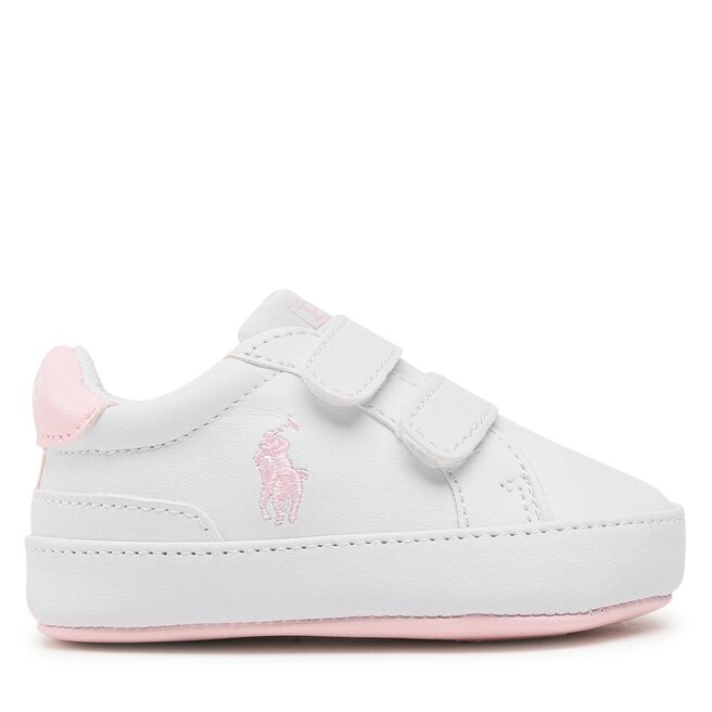 Sneakersy Polo Ralph Lauren Heritage Court Ii Ez Layette RL100733 Biały - dziewczęce
