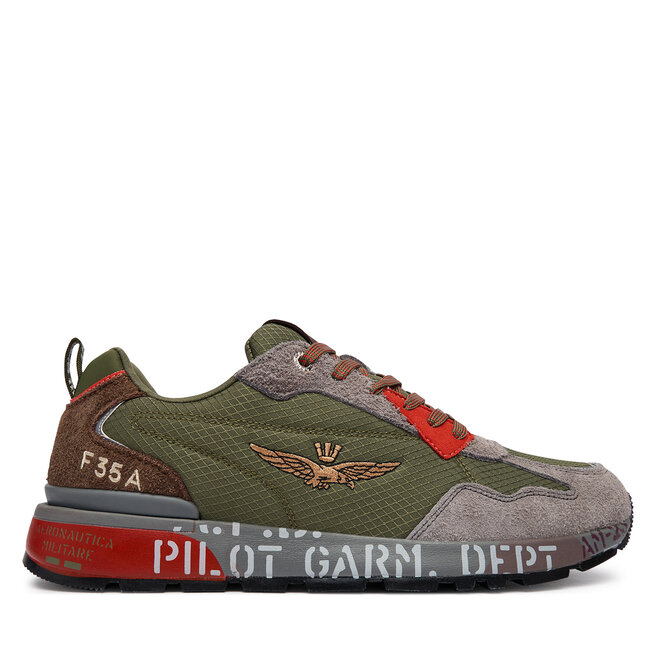 Sneakersy Aeronautica Militare 262SC0276UCT03546 Zielony ciemny - męskie