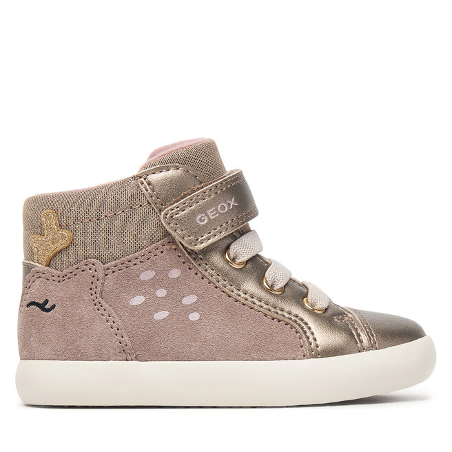 Sneakersy Geox B Gisli Girl B661MA 022NF C5005 M Beżowy ciemny - dziewczęce