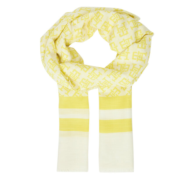 Szalik Tommy Hilfiger Beach Summer Mono Scarf AW0AW16030 Żółty -