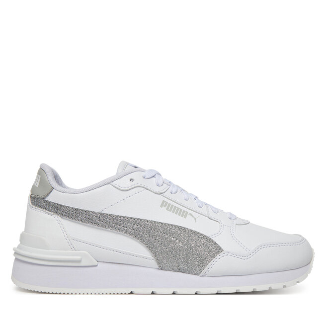 Sneakersy Puma St Runner V4 Sl Glitter Jr 401586 01 Biały - dziewczęce