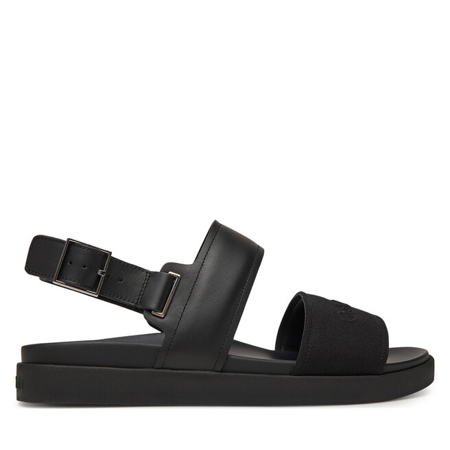 Sandały Calvin Klein Back Strap W/ Buckle Logo HM0HM01742 Czarny - męskie