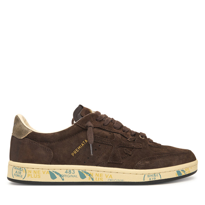 Sneakersy Premiata Bsktclay Bskt Var 8446 Brązowy ciemny - męskie