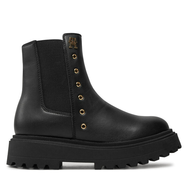 Botki Tommy Hilfiger Chelsea T3A5-33578-1351 S Czarny - dziewczęce