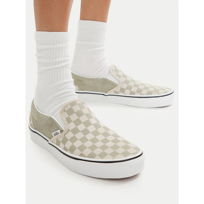 Tenisówki Vans Classic Slip-On VN000D6YFSG1 Zielony - kobiece