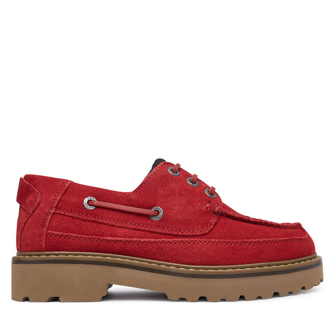 Półbuty Tommy Jeans Tjw Archive '01 Low Boat Shoe EN0EN03157 Czerwony - kobiece
