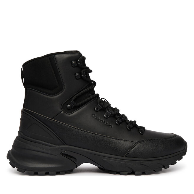 Trapery Calvin Klein Hike Runner Mid Laceup Lth HM0HM02323 Czarny - męskie