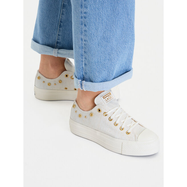 Trampki Converse Chuck Taylor All Star Heathered Glam A17597C Beżowy - kobiece