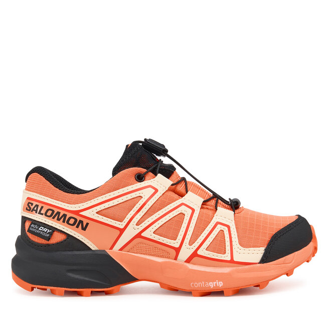 Trekkingi Salomon Speedcross Waterproof L47733600 Pomarańczowy - dziecięce
