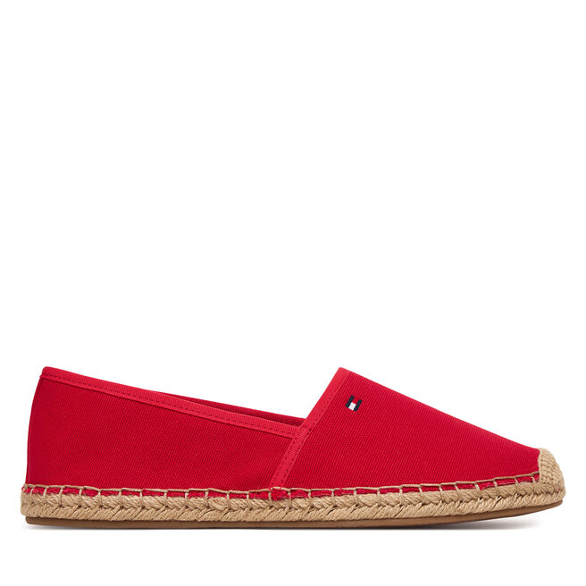 Espadryle Tommy Hilfiger Flag Canvas Espadrille FW0FW08541 Czerwony - kobiece