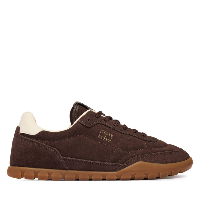 Sneakersy Tommy Jeans Tommy Jeans Low Suede Runner EM0EM01800 Brązowy - męskie