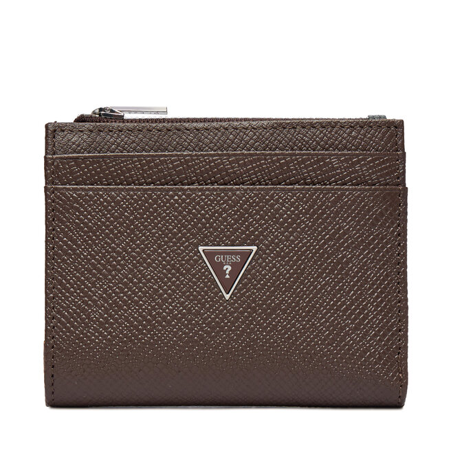 Portfel Guess SMMISB LEA03 Brązowy ciemny -