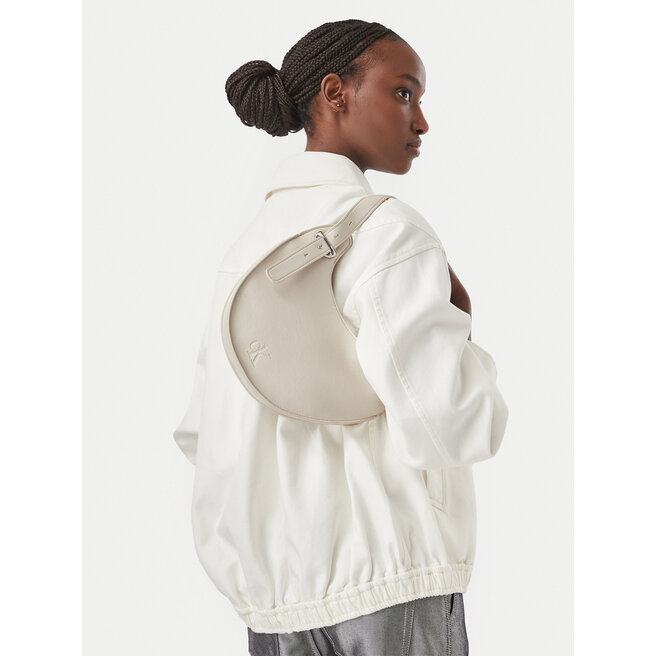 Torebka Calvin Klein Asym Buckle Shoulder Bag LV04F3872G Kremowy -