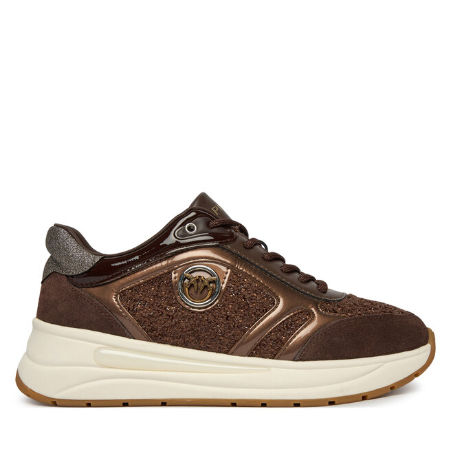 Sneakersy PINKO Nataly 02 SS0197P155 Brązowy ciemny - kobiece