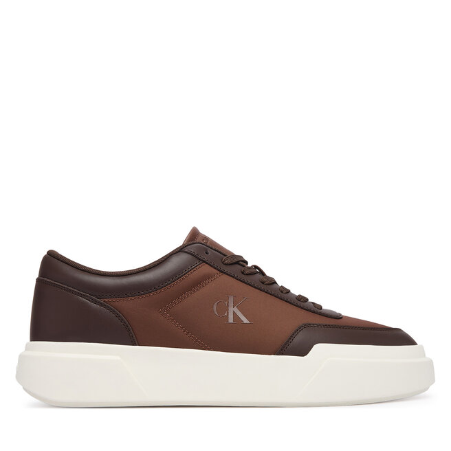 Sneakersy Calvin Klein Chunky Cups Laceup Ox Mix Mat HM0HM02326 Brązowy - męskie