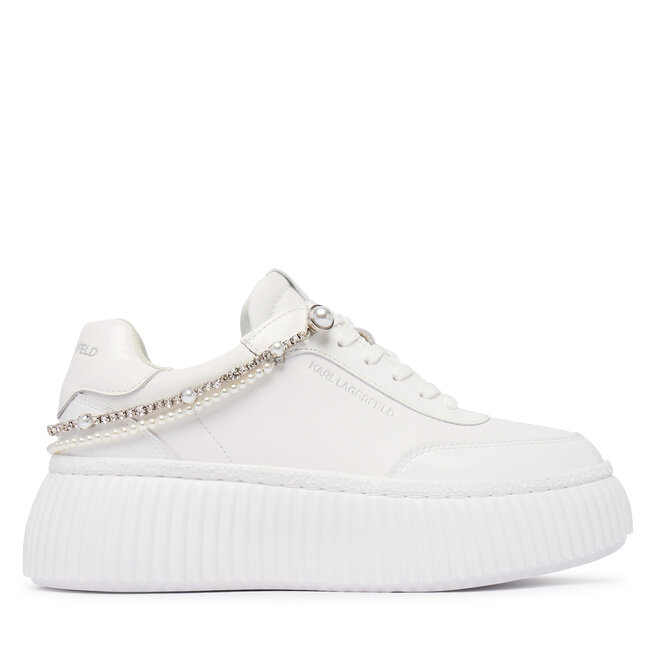 Sneakersy KARL LAGERFELD Kreeper KL42320P Biały - kobiece