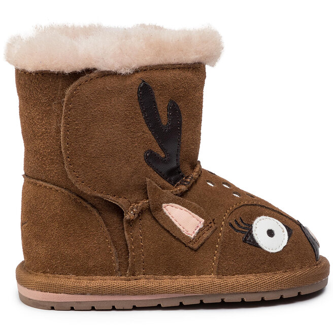 Śniegowce EMU Australia Deer Walker B12077 Brązowy - chłopięce