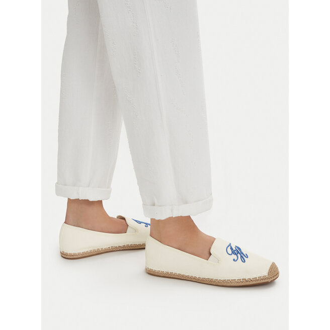 Espadryle Tommy Hilfiger Th Script Summer Espadrille FW0FW09240 Biały - kobiece