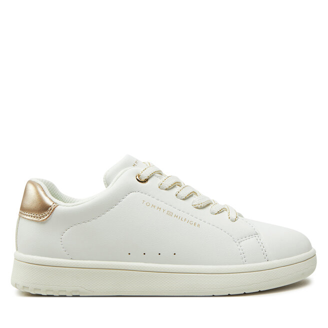 Sneakersy Tommy Hilfiger Low Cut Lace-Up Sneaker T3A9-33736-1355 M Biały - dziewczęce