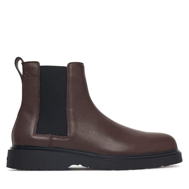 Sztyblety Calvin Klein Combat Ess Chelsea Boot Lth YM0YM01374 Brązowy - męskie