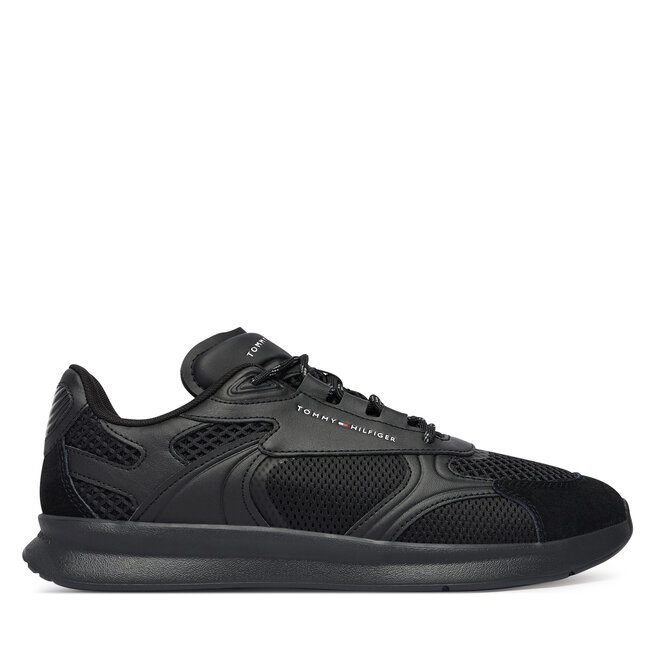 Sneakersy Tommy Hilfiger Lightweight Runner Monocolor FM0FM05928 Czarny - męskie