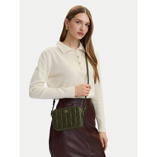 Torebka Calvin Klein Quilted Double Zip Camera Bag LV04F3328G Zielony ciemny -