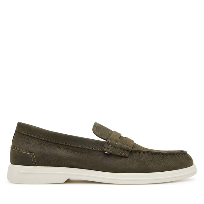 Mokasyny Tommy Hilfiger Nubuck P Loafer FM0FM05350 Khaki -