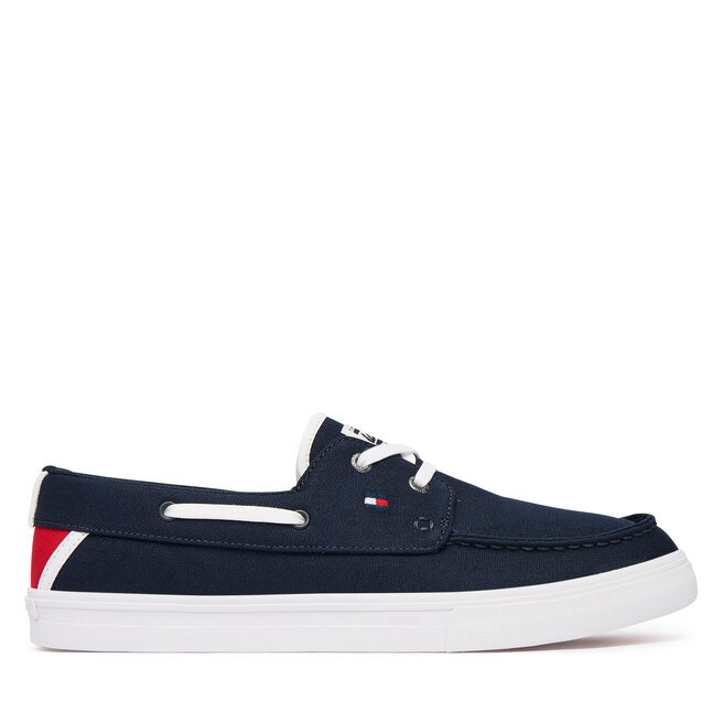 Tenisówki Tommy Hilfiger Th Boat Vulc Sneaker Canvas FM0FM05877 Granatowy - męskie