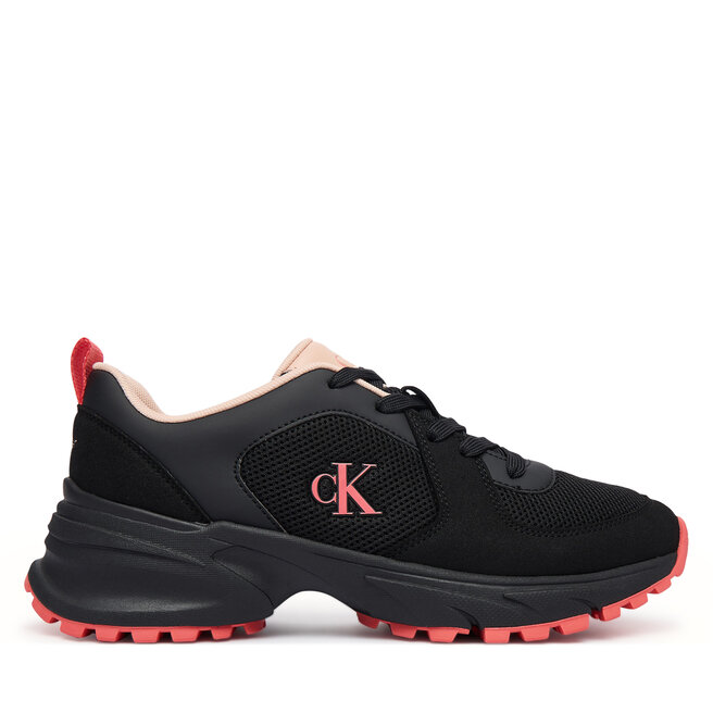 Sneakersy Calvin Klein Hike Runner Lace Up Su Mesh Wmn HW0HW03440 Czarny - kobiece