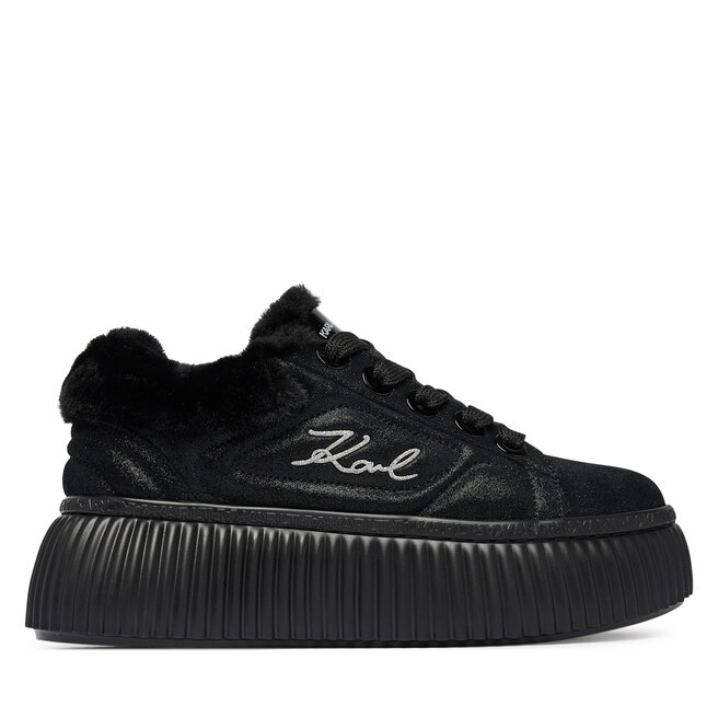 Sneakersy KARL LAGERFELD Kreeper Lo KL42312L Czarny - kobiece