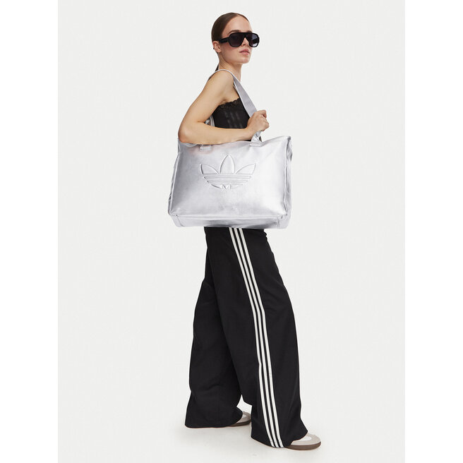 Torebka adidas Shopper Metallic Pu Bag KR1566 Srebrny -