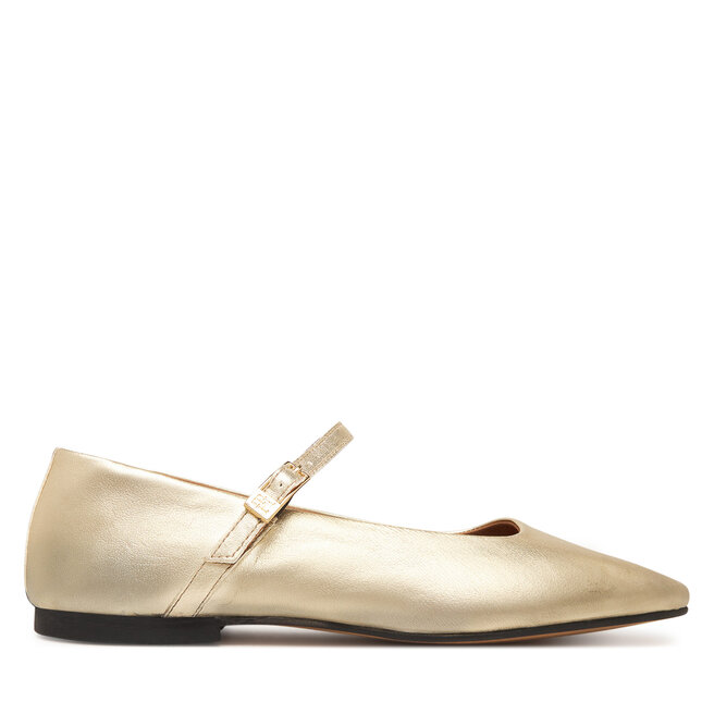 Baleriny Tommy Hilfiger Hilfiger Gold Ballerinas FW0FW09320 Złoty -